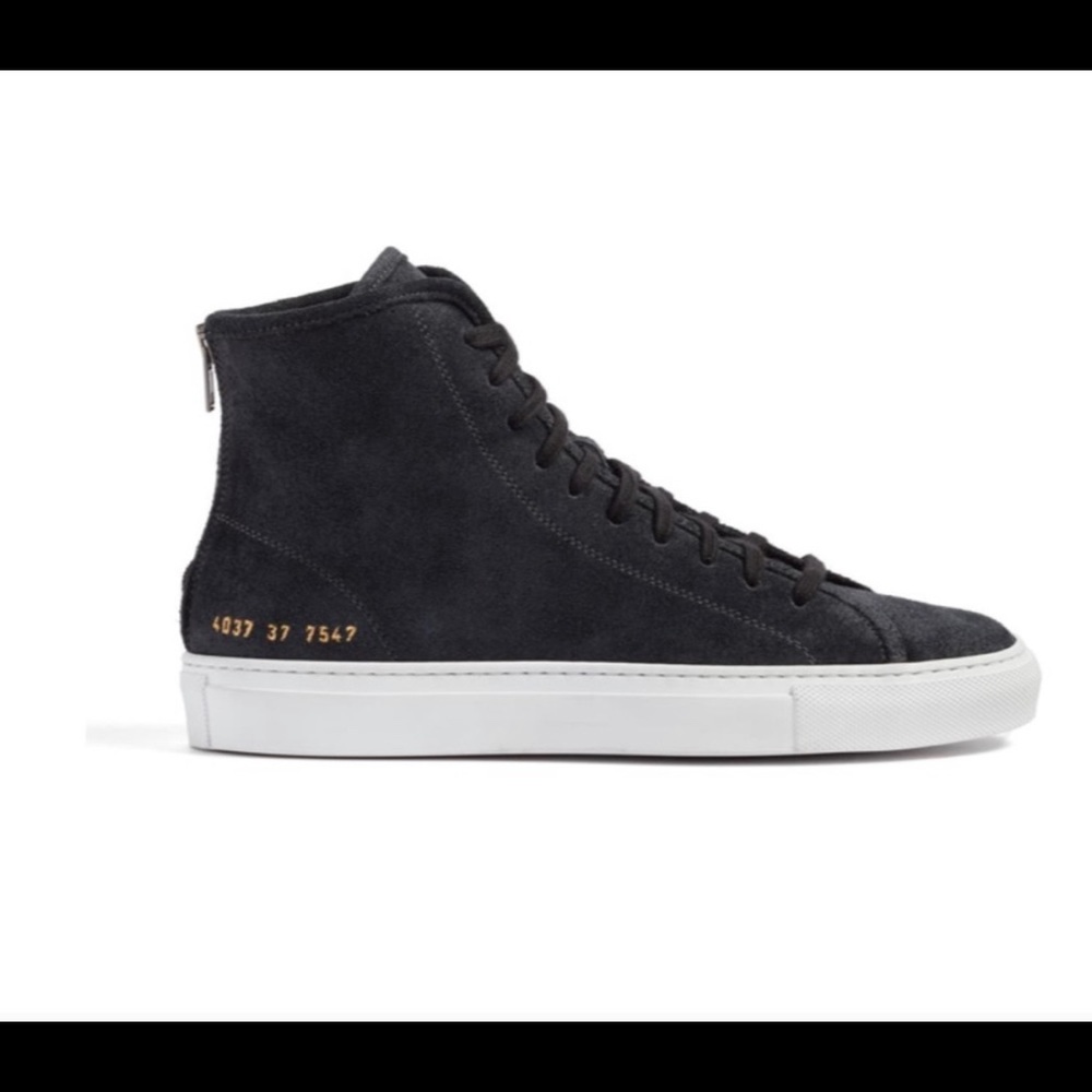 Common Projects Tournament High Tops (Navy, Suede)